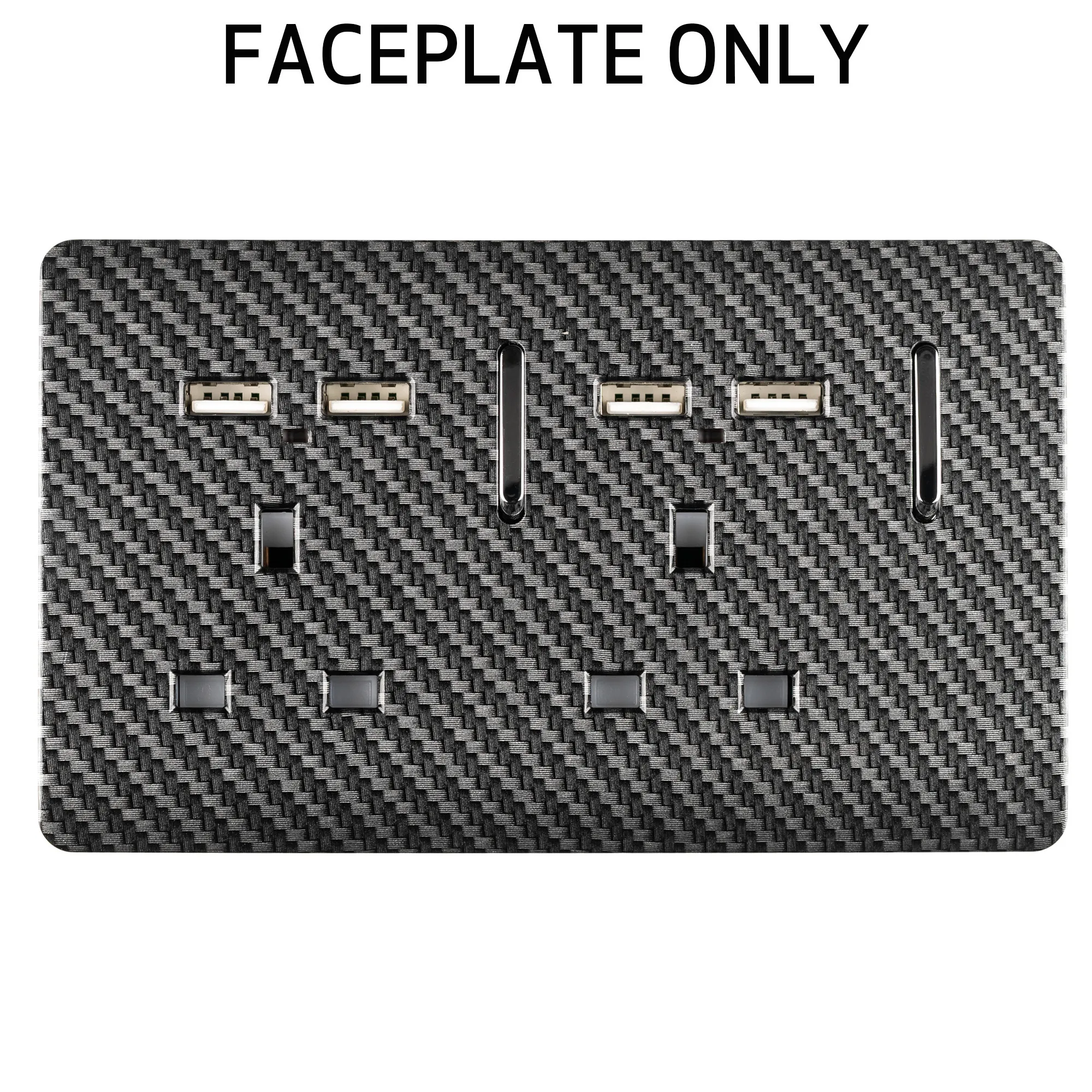 Carbon Fibre Spare Plate Wiring Accessories Trendi Decorative Screwless